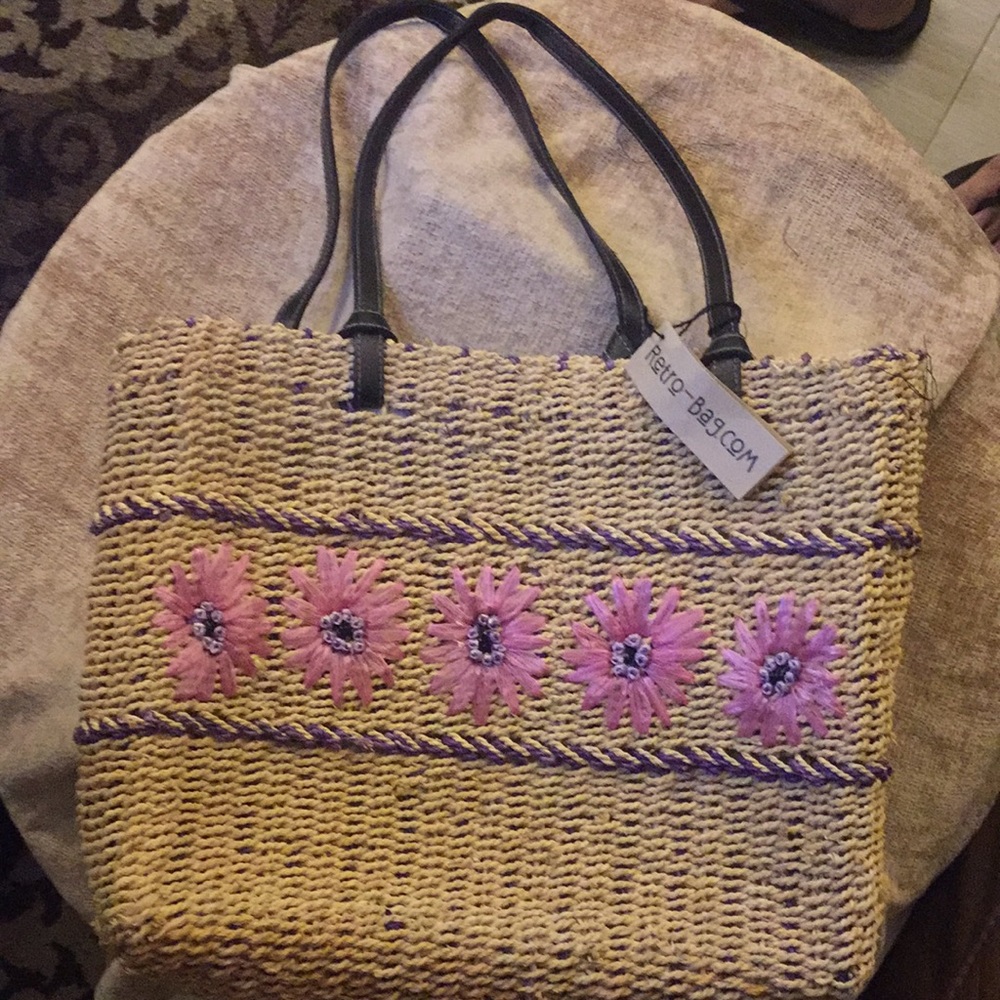 Brand new vintage straw bag!